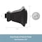 Kenney Mfg Kenney Seville 5/8" Standard Decorative Window Curtain Rod, 48-86", Matte Black KN75796NP - alternate 5